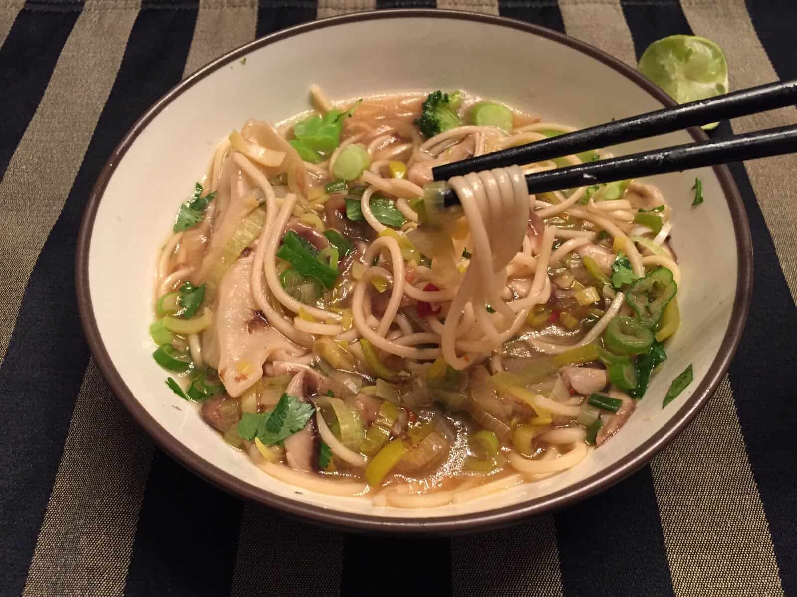 a bowl of pho 