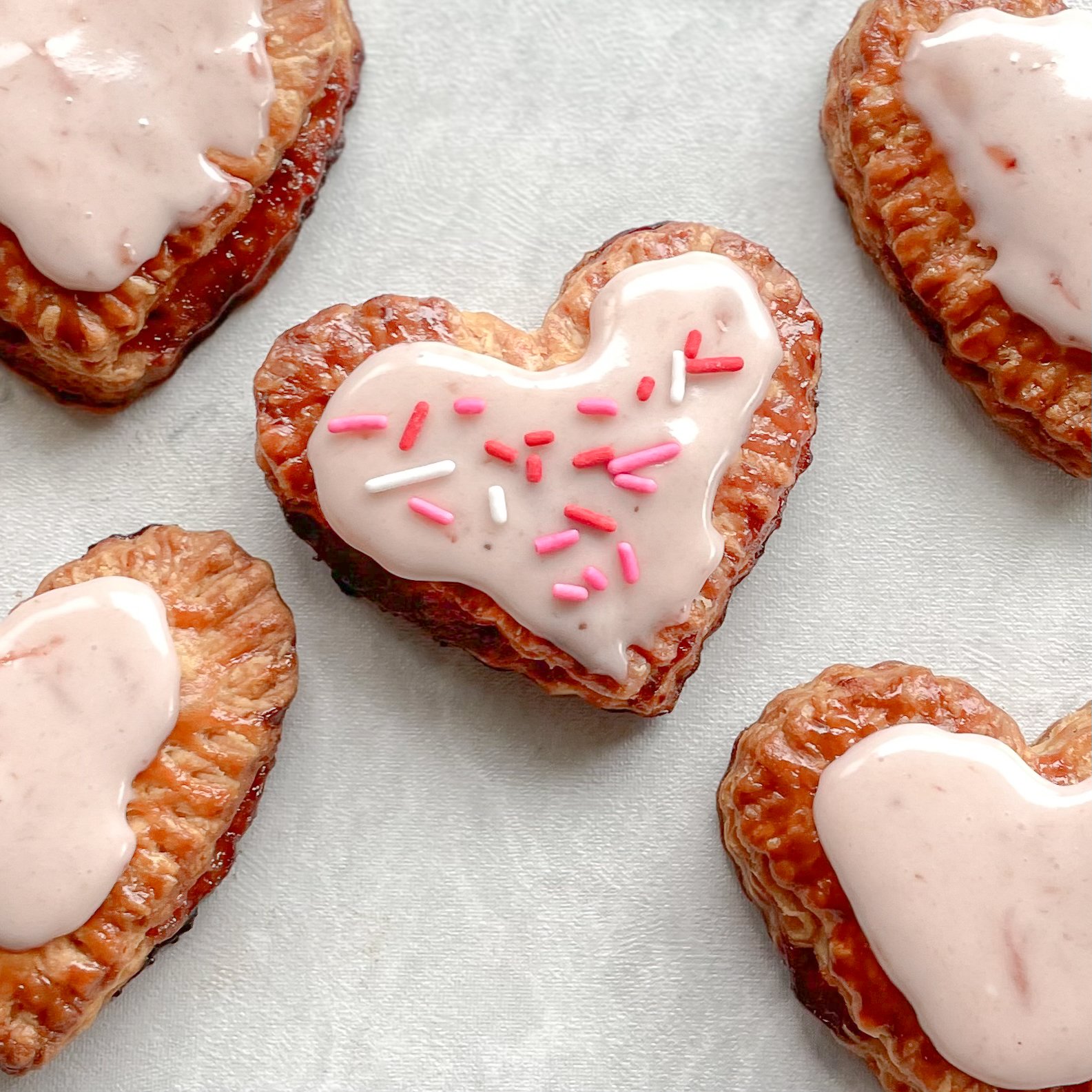 Homemade Strawberry Heart Pop Tarts