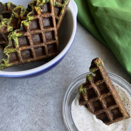 kale waffle chips and dip