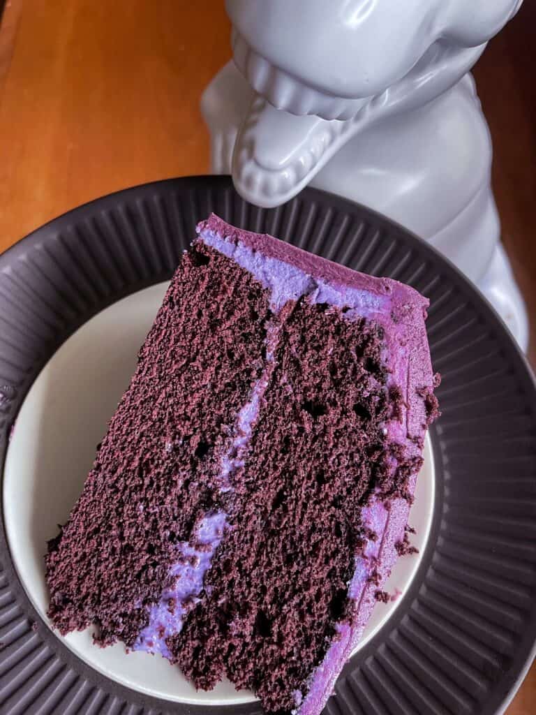 Pink Velvet Cake with Purple Vanilla Buttercream - Tornadough Alli