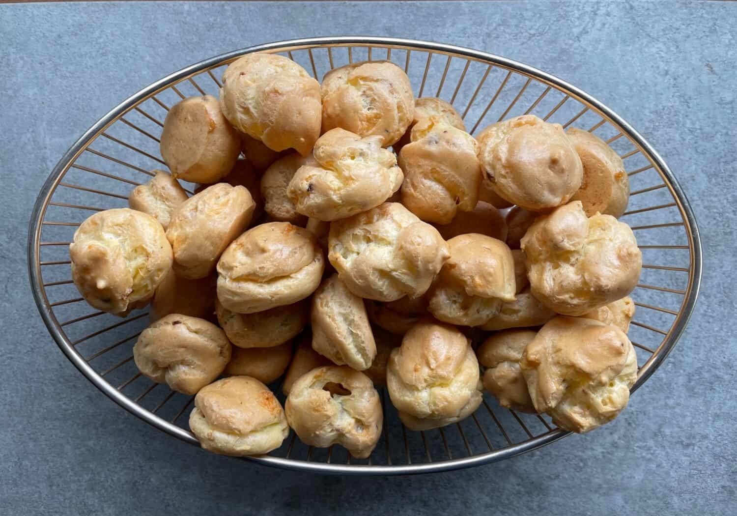 Bacon and Cheese Puffs (Gougères)