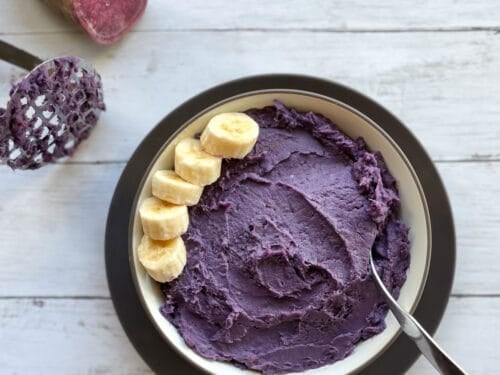 Mashed Purple Sweet Potatoes and Banana : Ugly Duckling Bakery