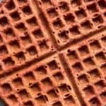 a picture of a reddish waffle
