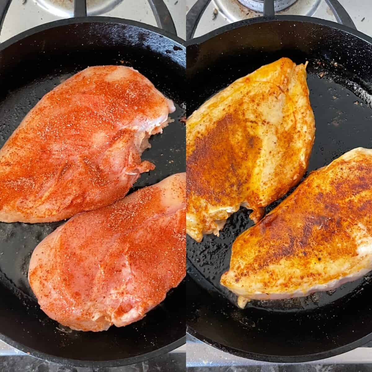 Cast Iron Skillet Chicken Breasts - Walking On Sunshine Recipes