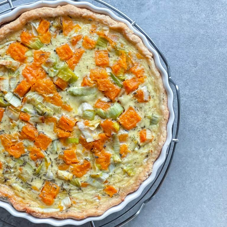 Leek & Butternut Squash Quiche