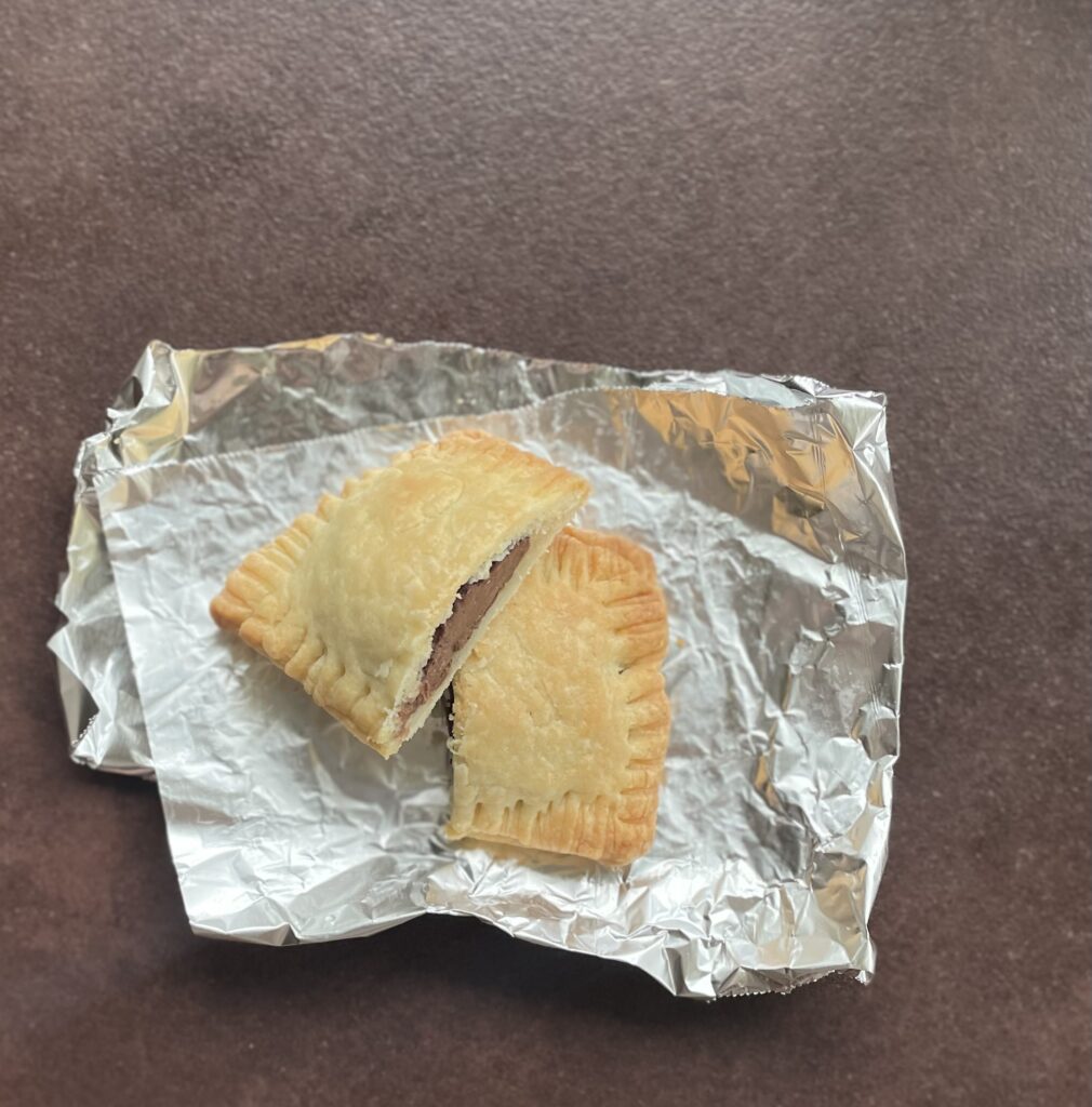small Nutella hand pie made with leftover pie dough scraps.